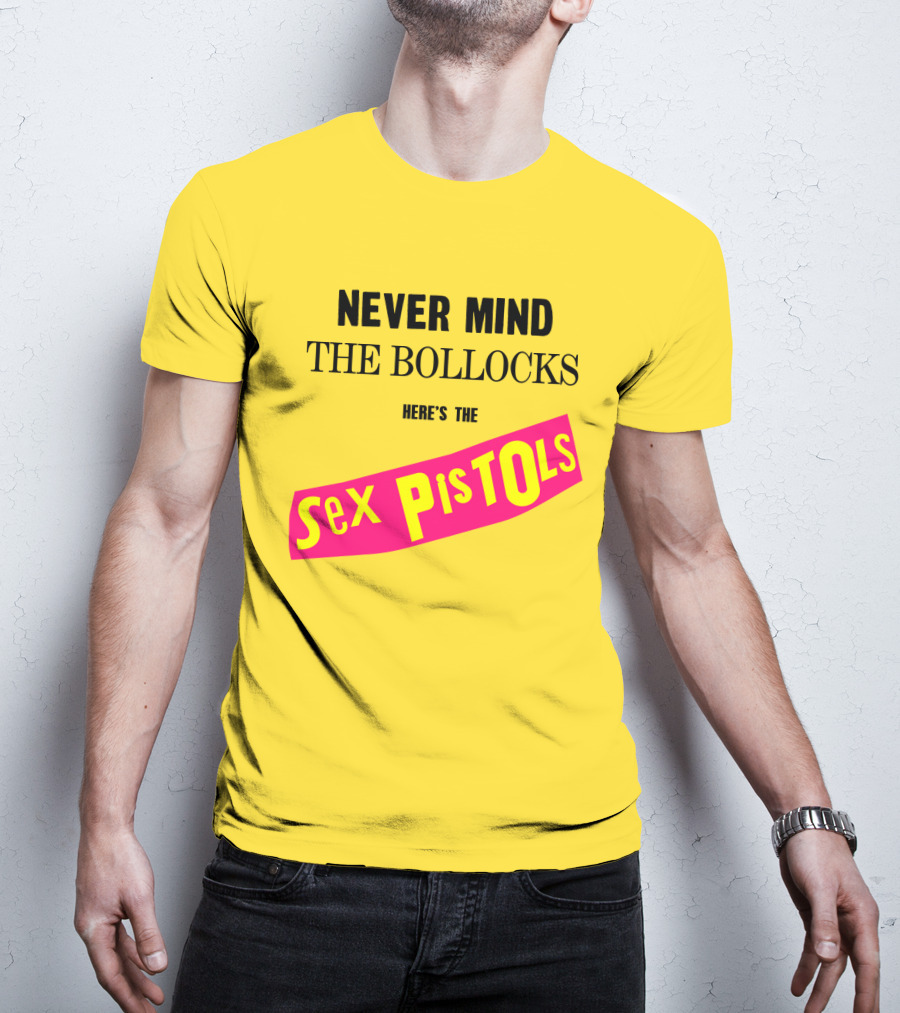 Never Mind The Bollocks Here's The Sex Pistols Classic Punk Rock Album Cover T-Shirt