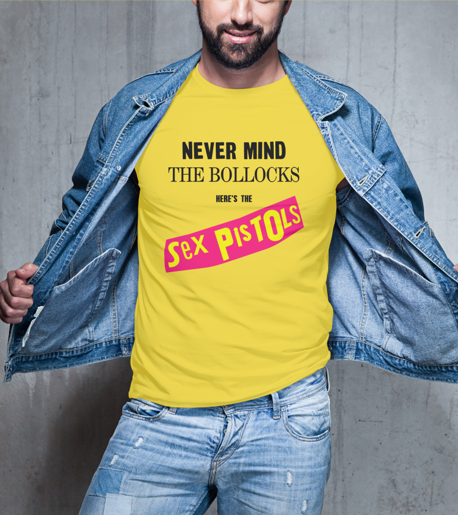 Never Mind The Bollocks Here's The Sex Pistols Classic Punk Rock Album Cover T-Shirt