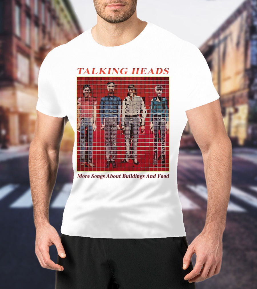 TALKING HEADS More Songs About Buildings And Food Album Cover With Grid T-Shirt