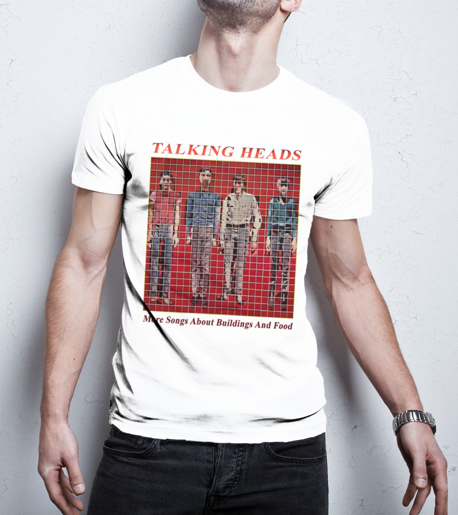 TALKING HEADS More Songs About Buildings And Food Album Cover With Grid T-Shirt