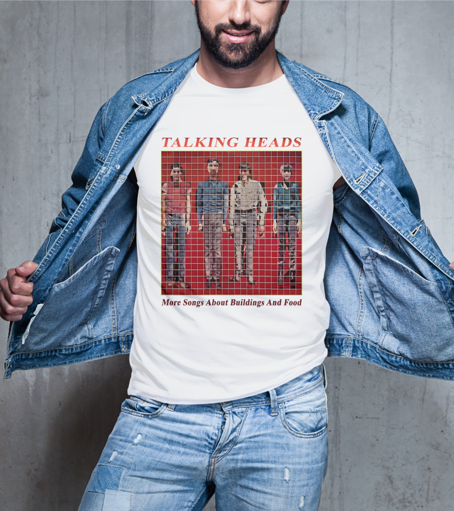 TALKING HEADS More Songs About Buildings And Food Album Cover With Grid T-Shirt