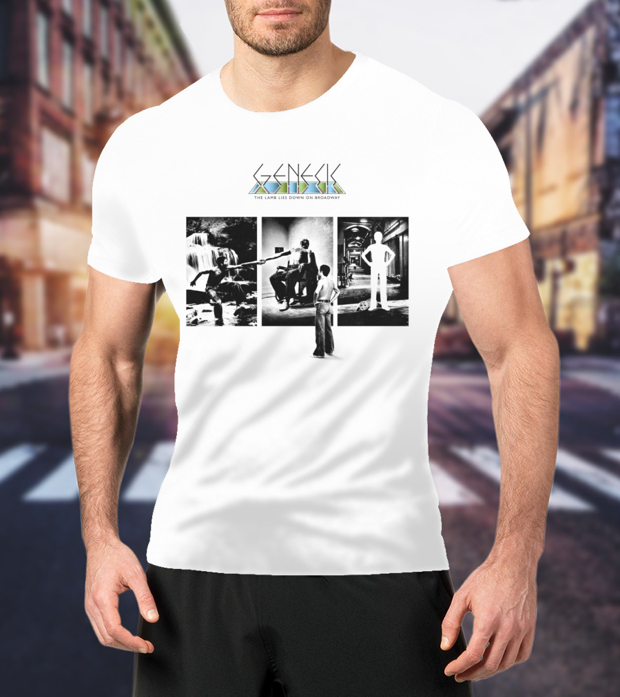 Genesis The Lamb Lies Down On Broadway Vintage Album Cover Montage T-Shirt
