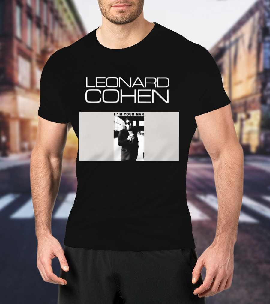 LEONARD COHEN I'M YOUR MAN Classic Monochrome T-Shirt