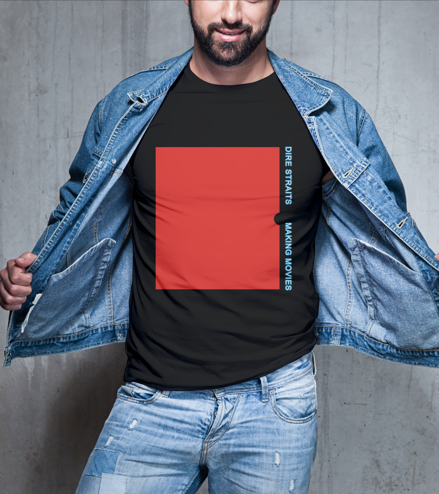 Dire Straits Making Movies Album Cover Red Rectangle T-Shirt