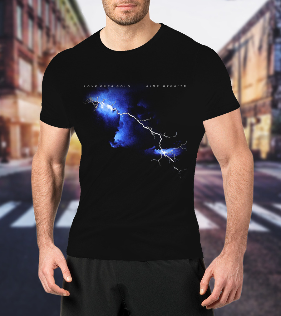Dire Straits Love Over Gold Lightning Album T-Shirt