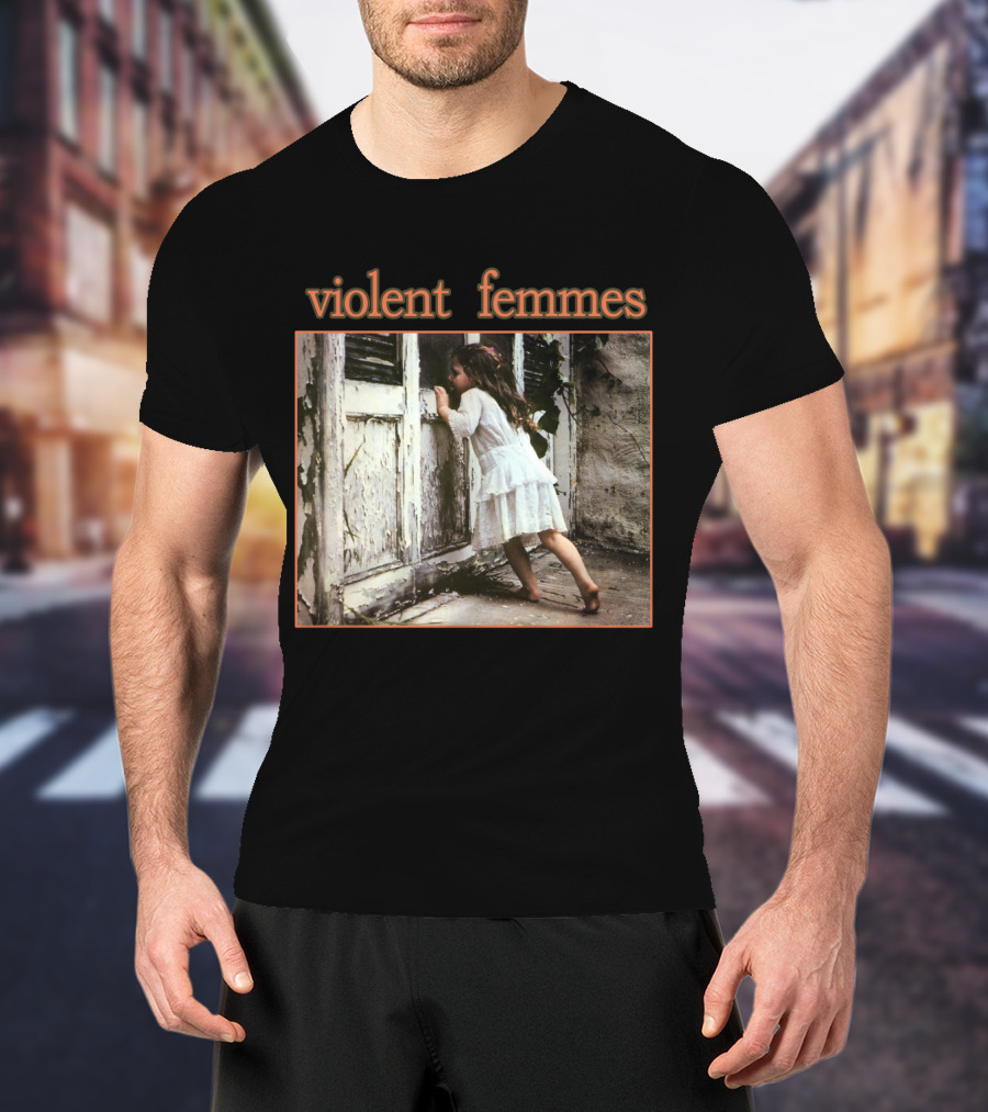 Violent Femmes Child Peeking Through Doorway Album Cover T-Shirt