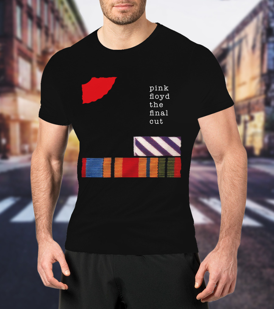 Pink Floyd The Final Cut Album Art With Military Ribbon And Black T-Shirt