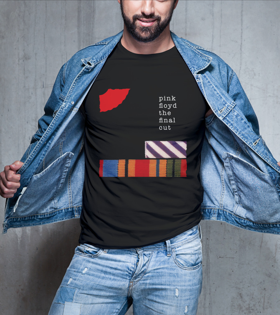 Pink Floyd The Final Cut Album Art With Military Ribbon And Black T-Shirt