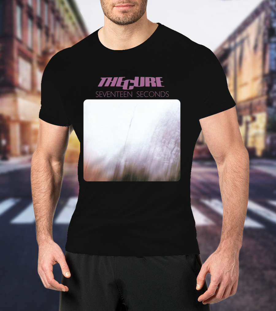 The Cure Seventeen Seconds Blurred Trees Album Cover T-Shirt