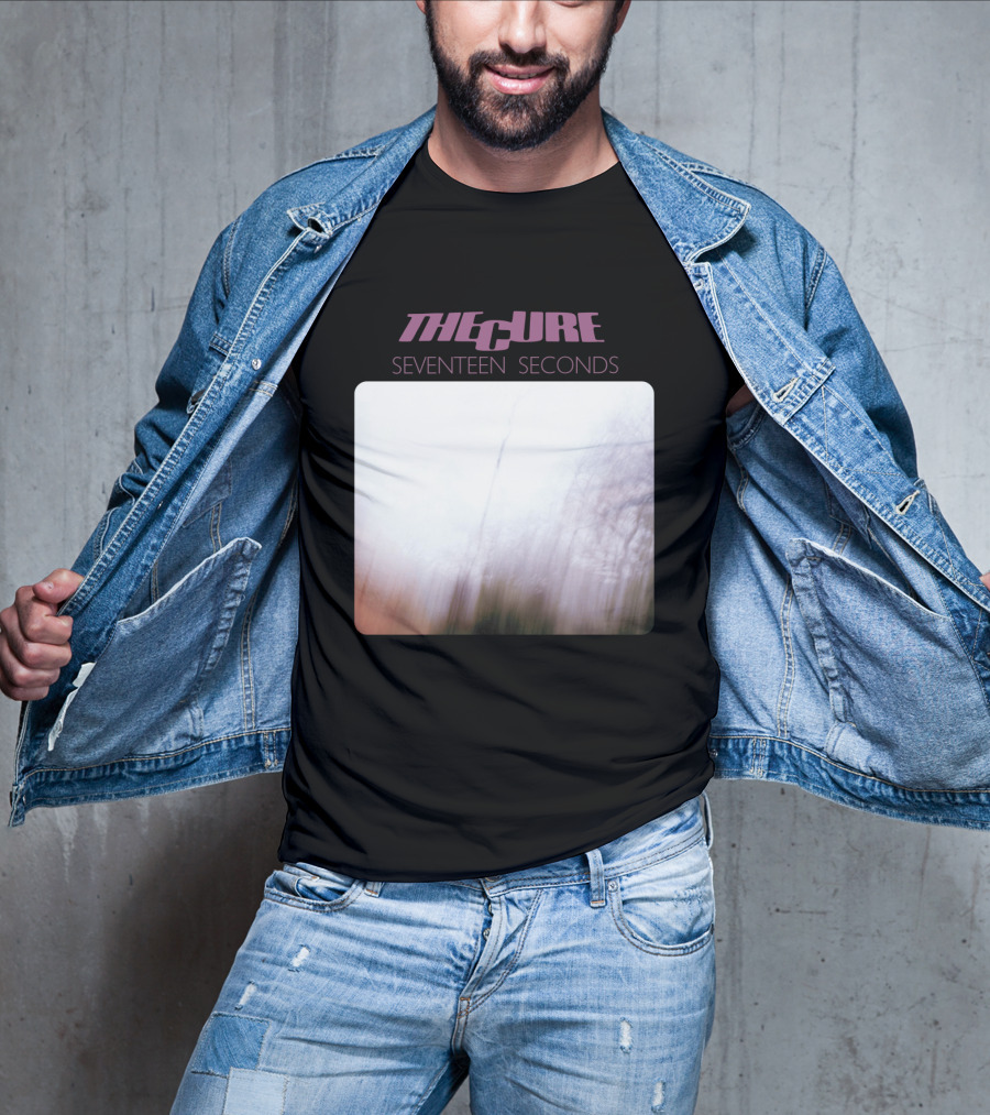 The Cure Seventeen Seconds Blurred Trees Album Cover T-Shirt