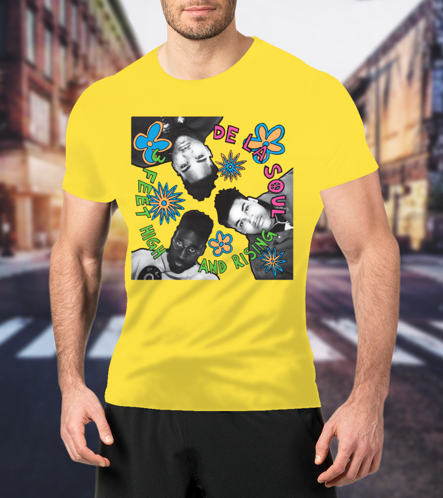 De La Soul 3 Feet High And Rising Psychedelic Flower T-Shirt