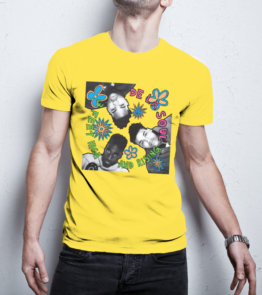 De La Soul 3 Feet High And Rising Psychedelic Flower T-Shirt