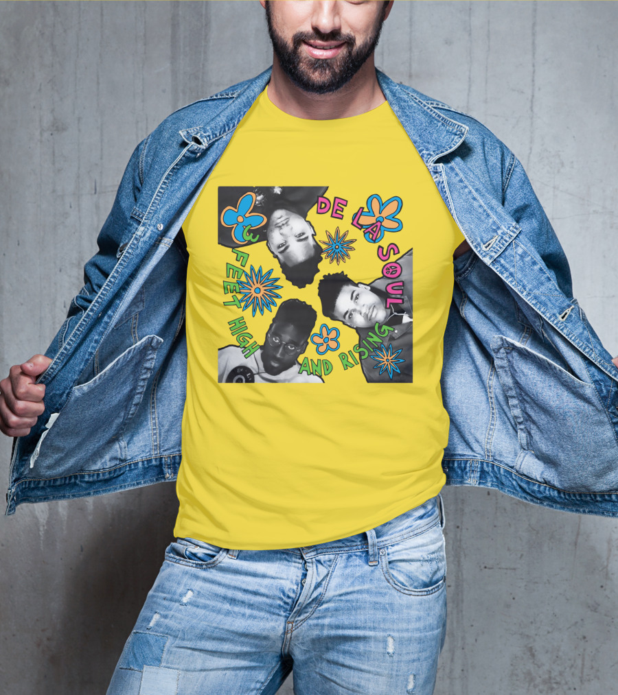 De La Soul 3 Feet High And Rising Psychedelic Flower T-Shirt