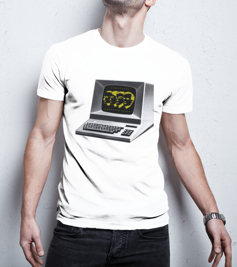 Kraftwerk Computer World Faces On Retro Monitor T-Shirt