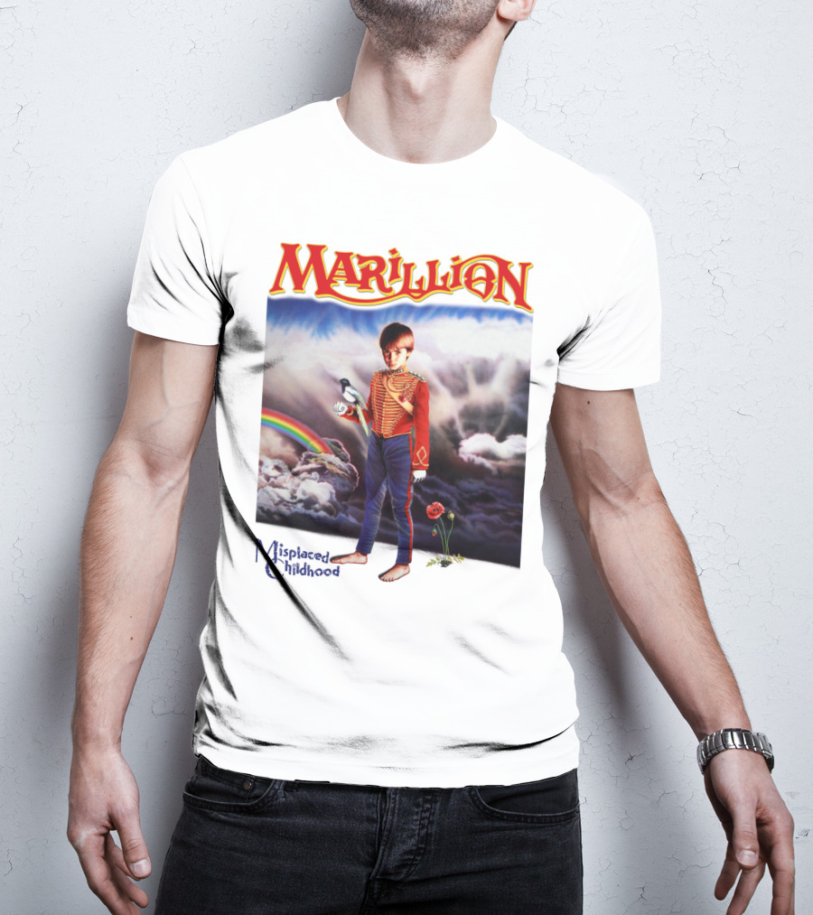 Marillion Misplaced Childhood Rainbow Cloudy Sky Soldier Boy T-Shirt