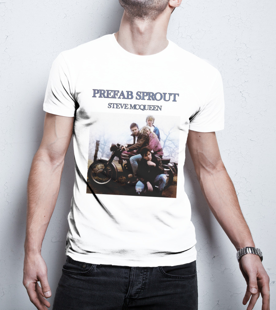 Prefab Sprout Steve McQueen Motorcycle Group Image T-Shirt