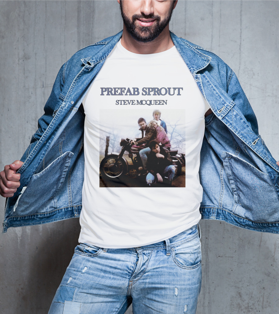 Prefab Sprout Steve McQueen Motorcycle Group Image T-Shirt