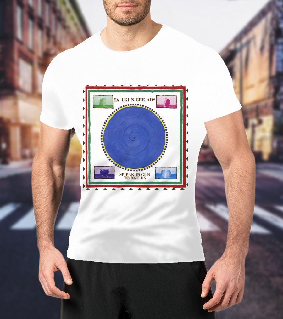 Talking Heads Speaking In Tongues Album Spiral Squares T-Shirt