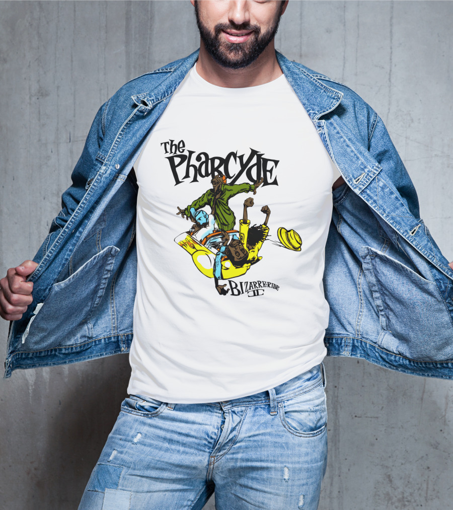 The Pharcyde Bizarre Ride Ii Cartoon Characters On Yellow Car T-Shirt