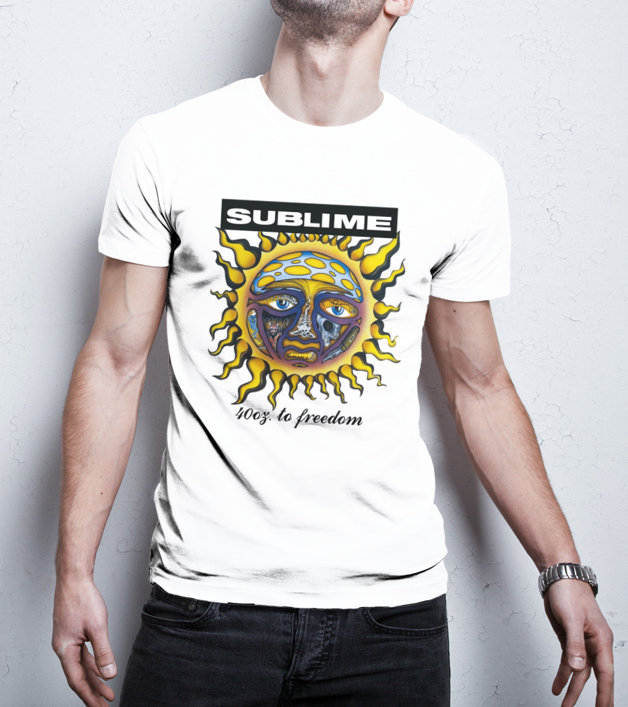 Sublime 40 Oz To Freedom Sun Face T-Shirt