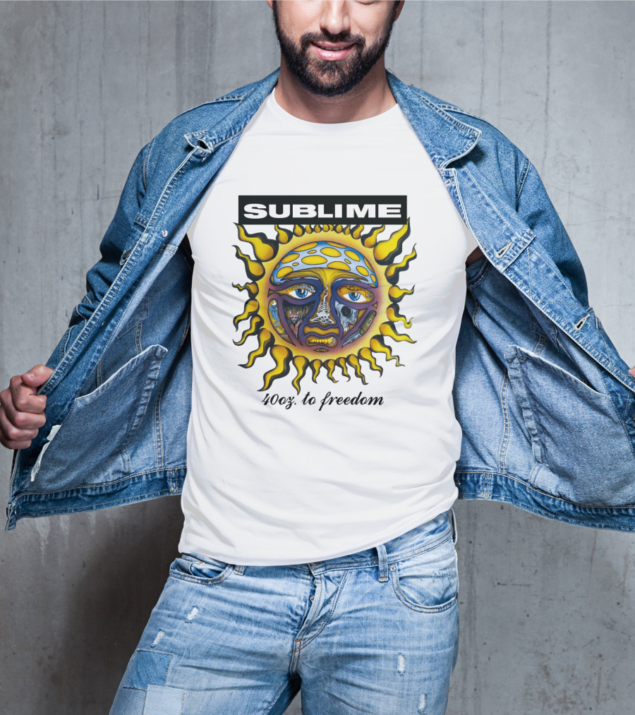 Sublime 40 Oz To Freedom Sun Face T-Shirt