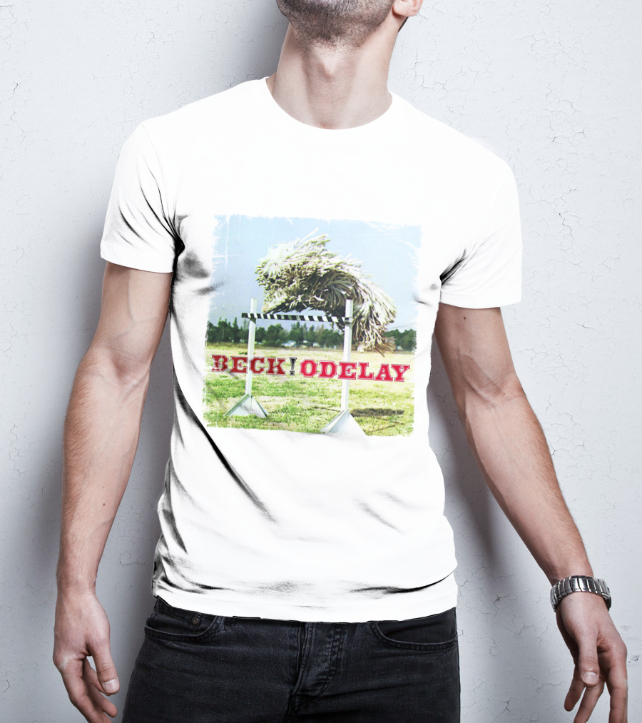 Beck Odelay Album Cover Dog Jumping Hurdle T-Shirt