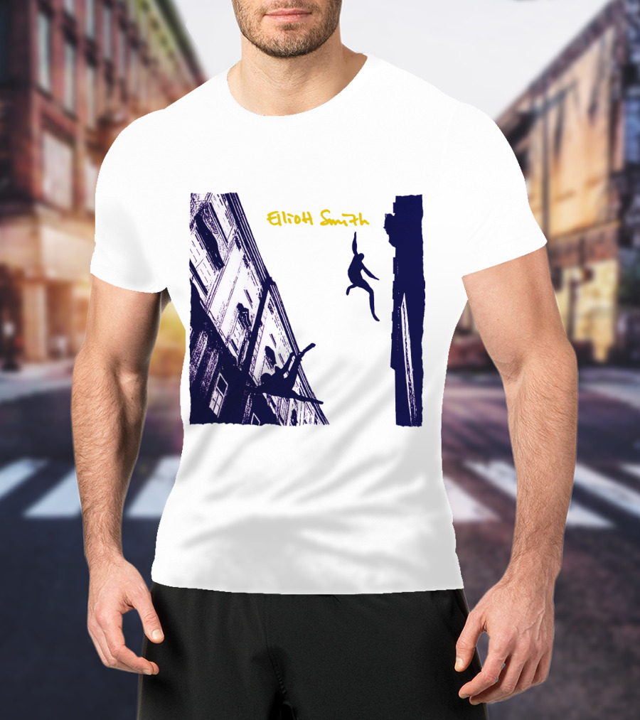 Elliott Smith Leaping Figures Urban Scene T-Shirt