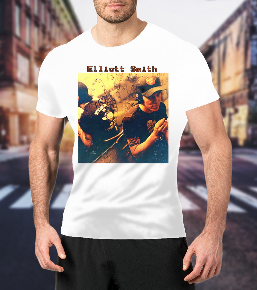 Elliott Smith Mirror Reflection Musician Image T-Shirt