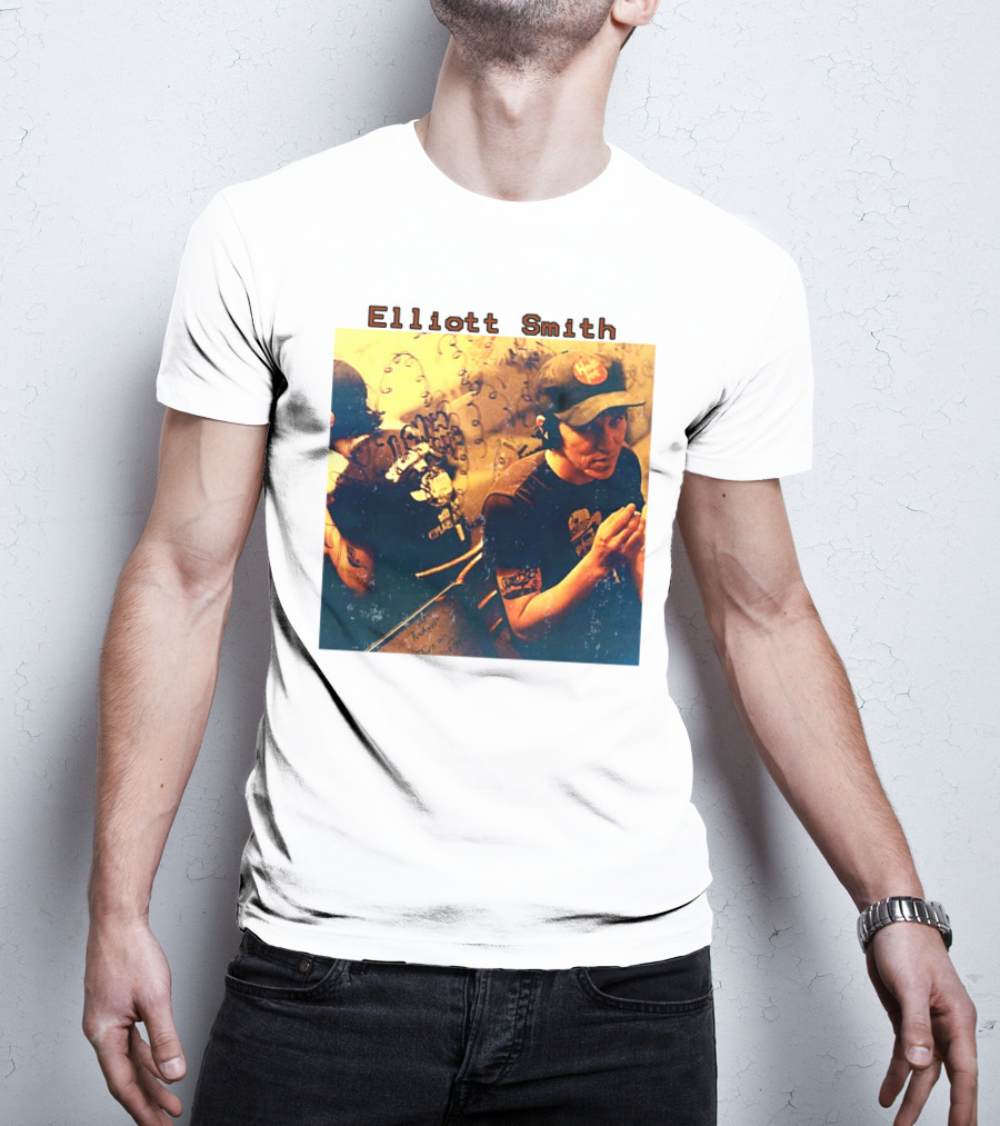 Elliott Smith Mirror Reflection Musician Image T-Shirt