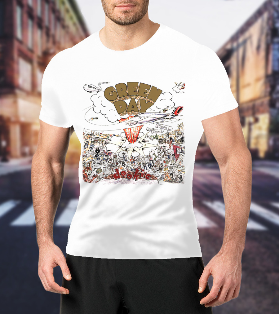 Green Day Dookie Album Cover Explosion T-Shirt