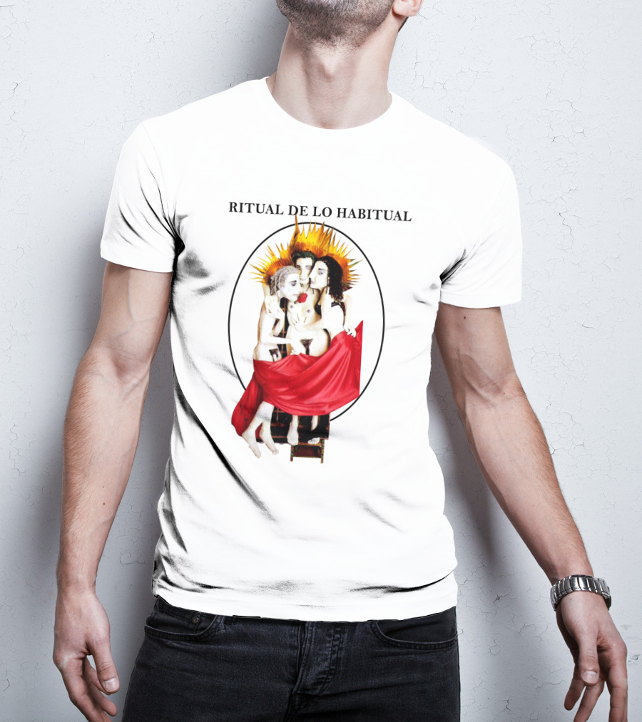 Jane's Addiction Ritual De Lo Habitual Album Cover With Red Draped Figures And Sunburst Halo T-Shirt