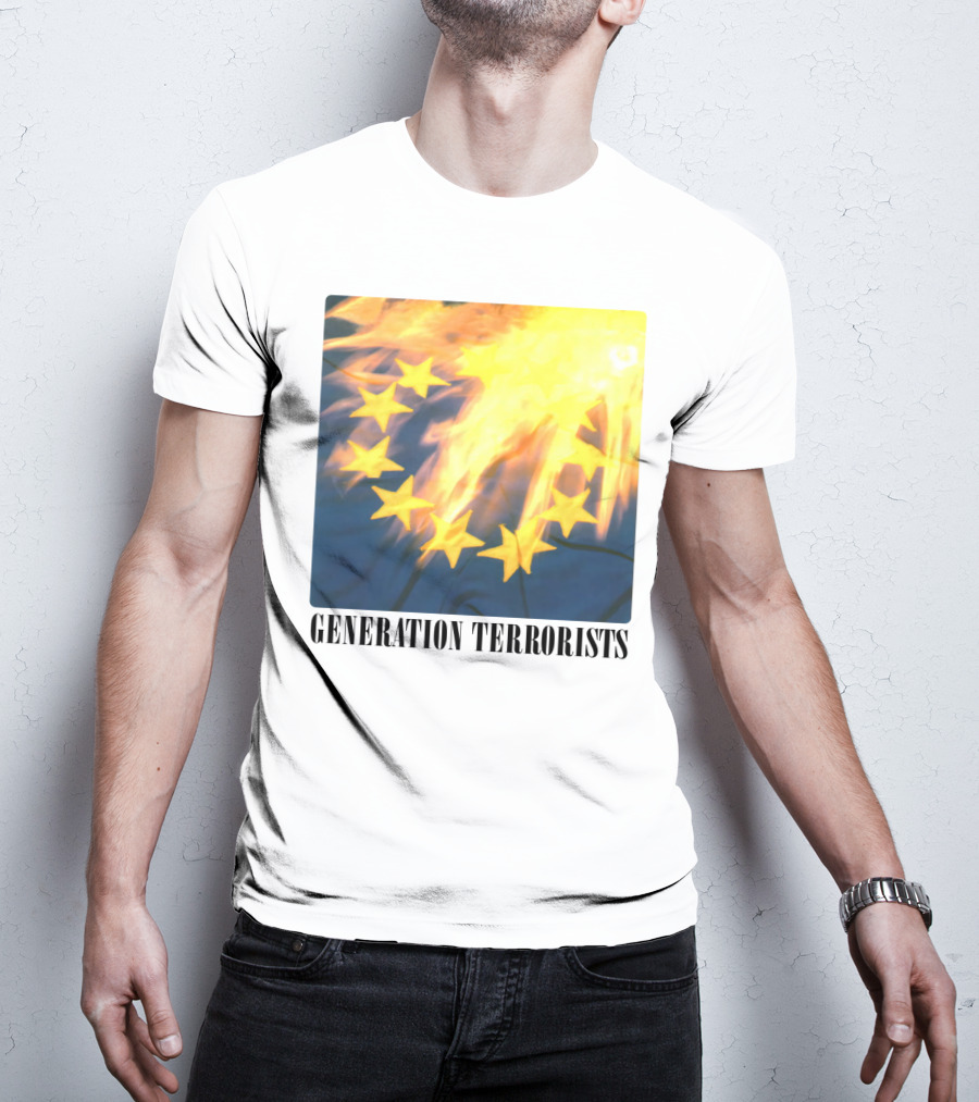 Manic Street Preachers Generation Terrorists European Flag Burning T-Shirt