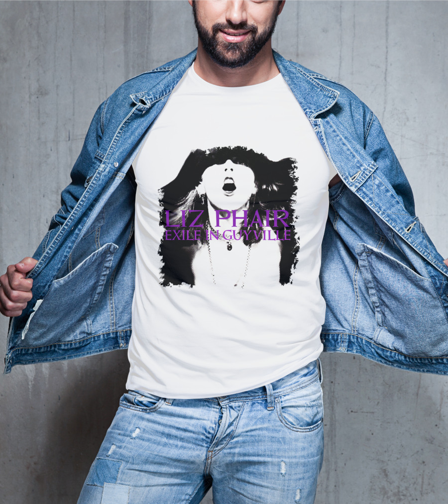 Liz Phair Exile In Guyville Bold Monochrome Portrait With Necklace T-Shirt