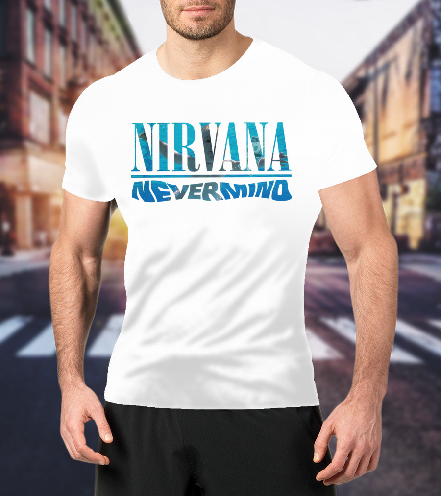 Nirvana Nevermind Album Cover Textured T-Shirt