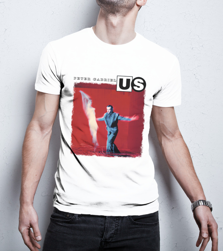 Peter Gabriel Us Album Cover Red Background Dance Image T-Shirt