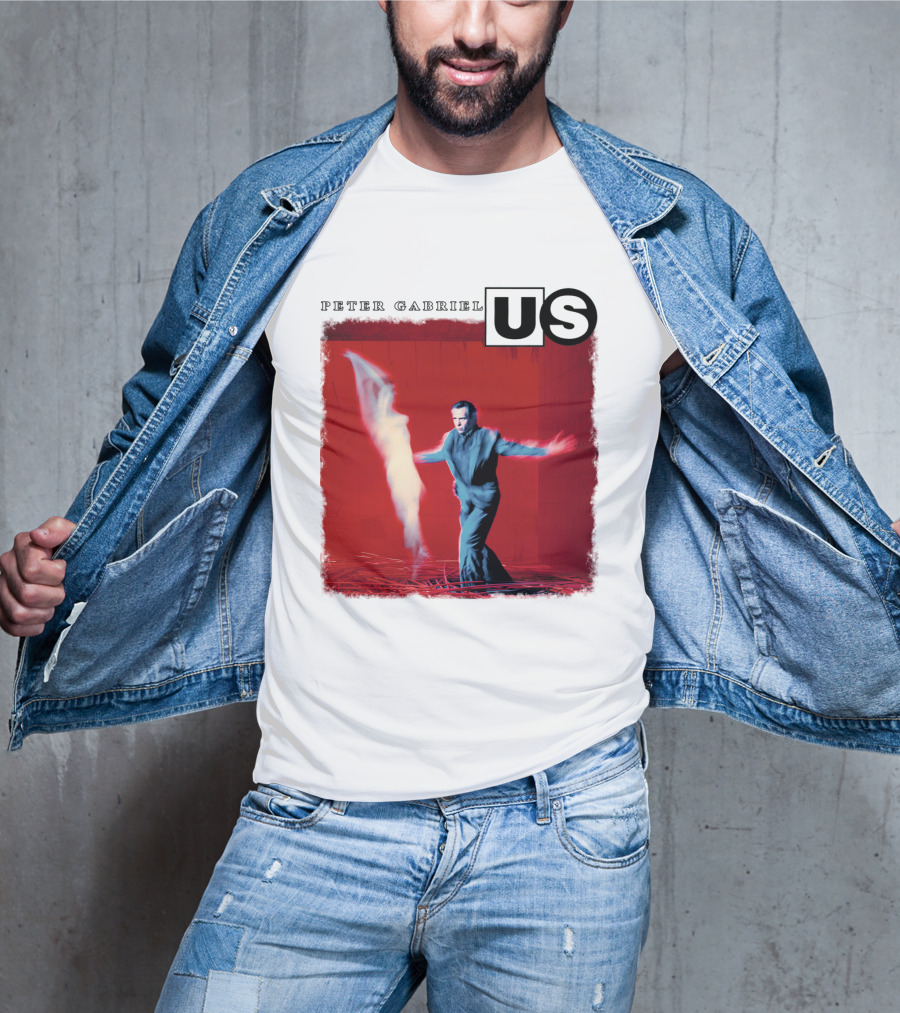 Peter Gabriel Us Album Cover Red Background Dance Image T-Shirt