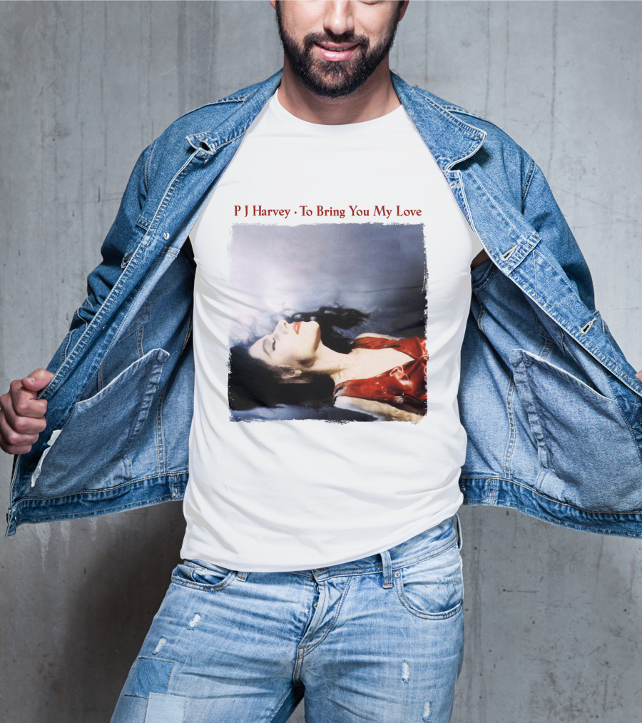 PJ Harvey To Bring You My Love Album Art Floating Woman In Red T-Shirt