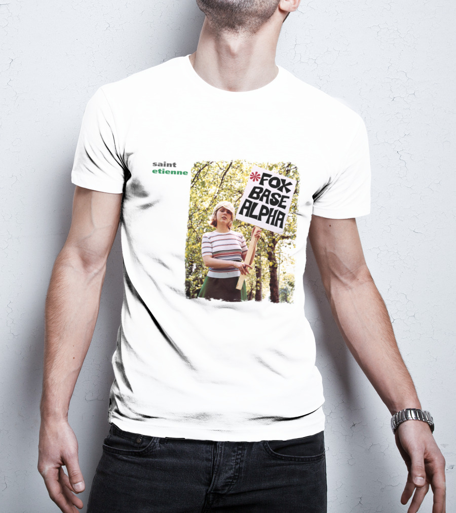 Saint Etienne Foxbase Alpha Woman Holding Sign T-Shirt