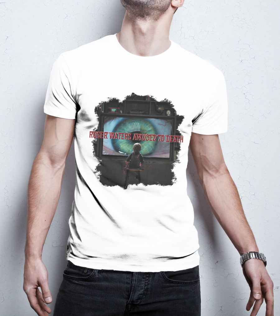 Roger Waters Amused To Death Eye Watching Television T-Shirt