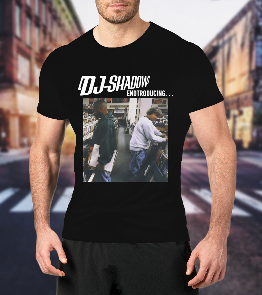 Dj Shadow Endtroducing Album Cover Vinyl Record Store Scene T-Shirt