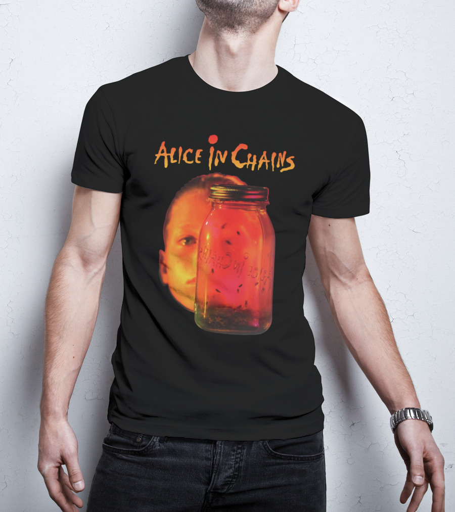 Alice In Chains Jar Of Flies Album Cover Image With Jar And Face T-Shirt