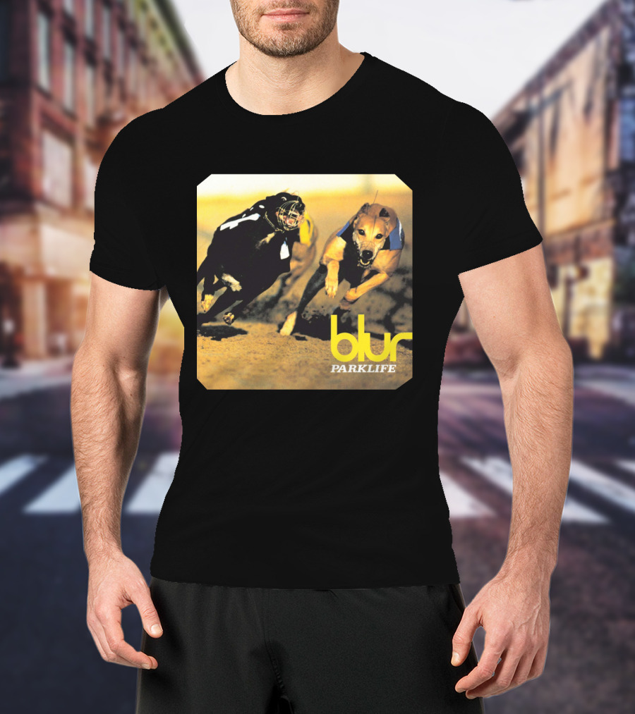 Blur Parklife Album Cover Greyhounds Racing Iconic T-Shirt