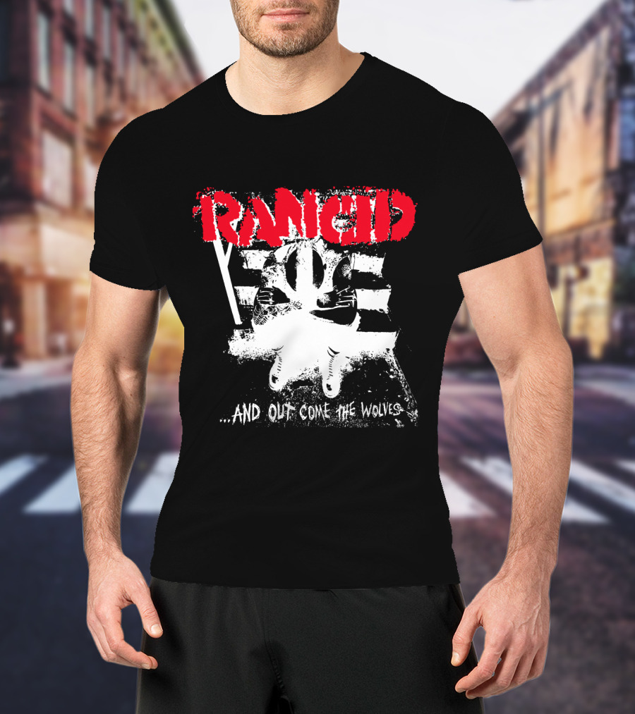Rancid And Out Come The Wolves Punk Album Cover Sitting Figure T-Shirt