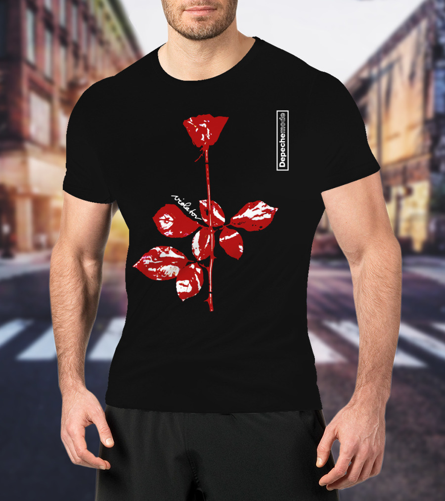 Depeche Mode Violator Album Red Rose T-Shirt