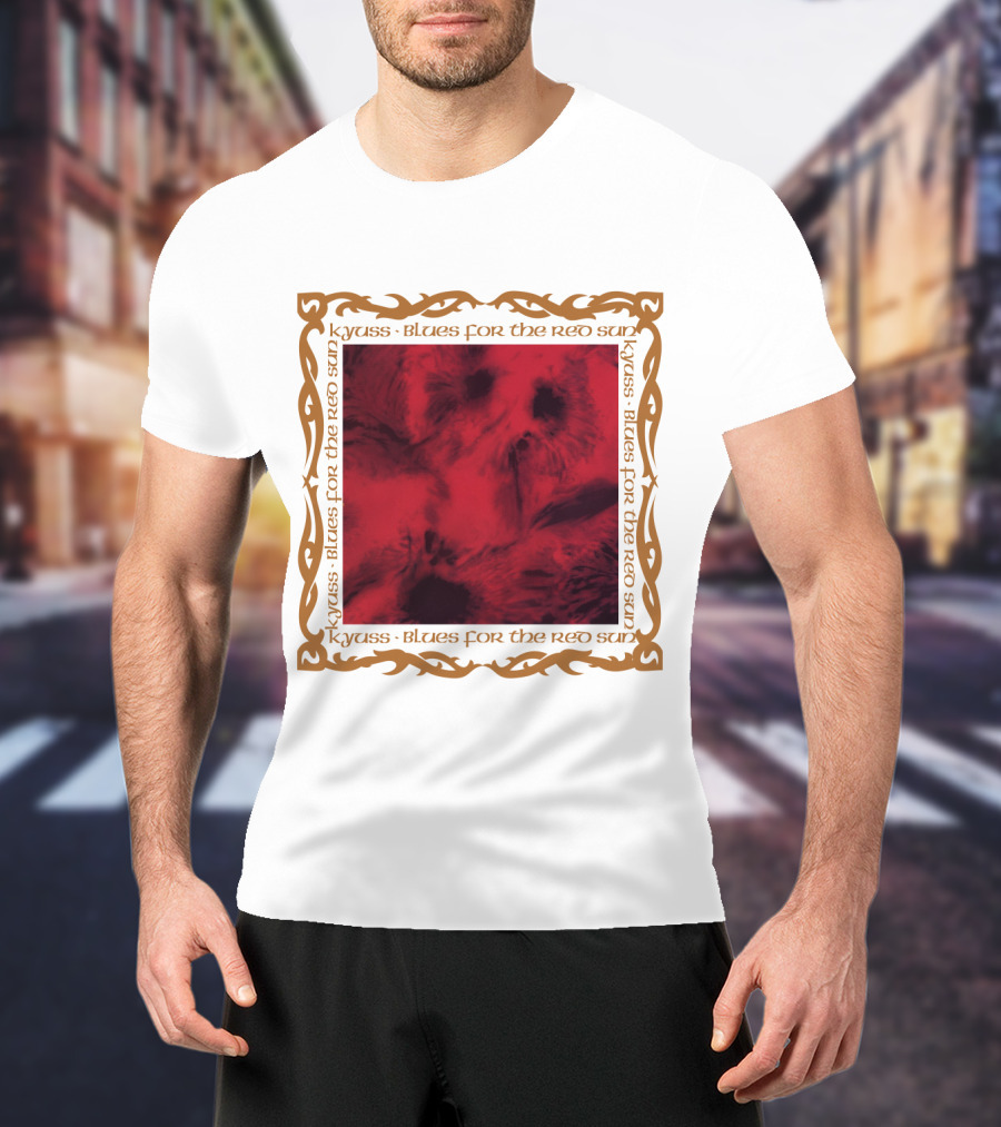 Kyuss Blues For The Red Sun Abstract Red Pattern Framed T-Shirt