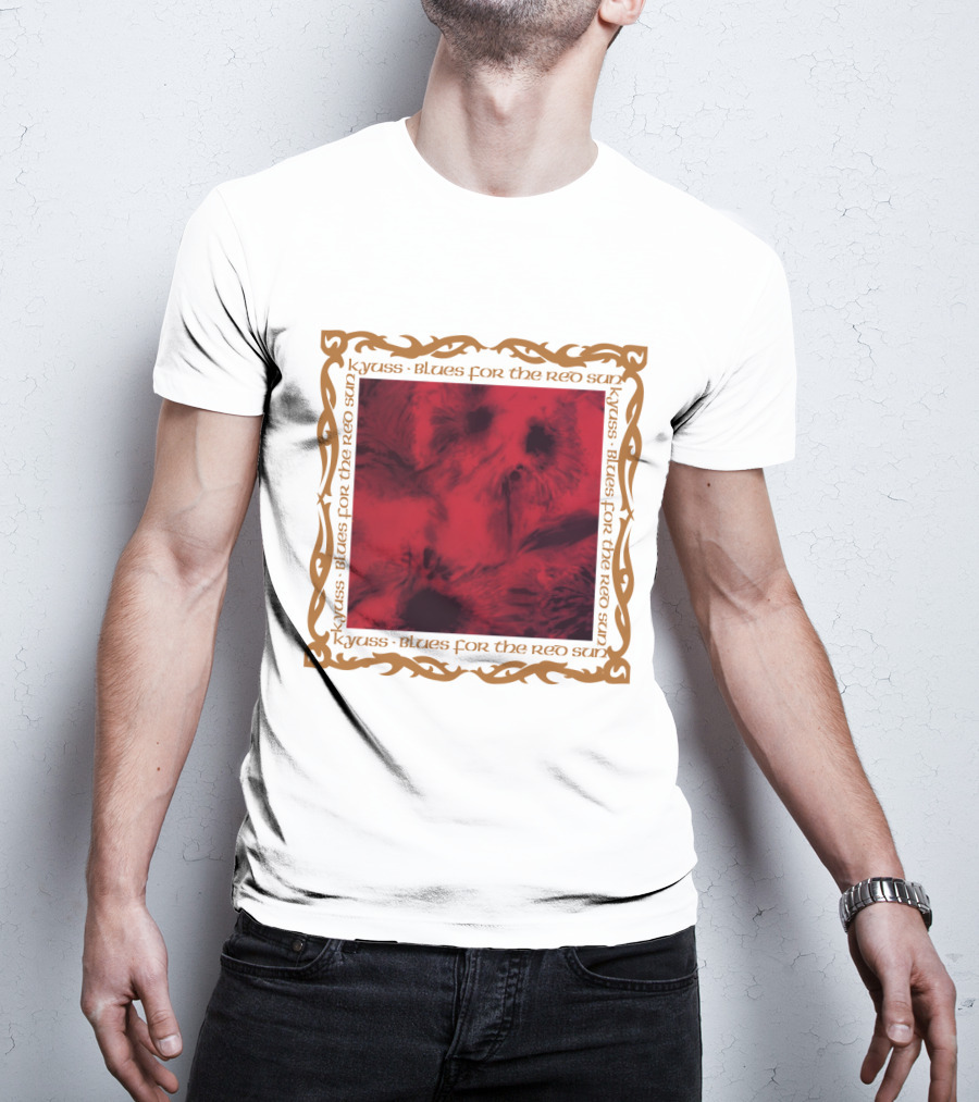 Kyuss Blues For The Red Sun Abstract Red Pattern Framed T-Shirt