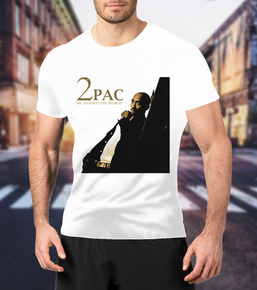 2Pac Me Against The World Album Cover With Tupac Shakur Photo T-Shirt