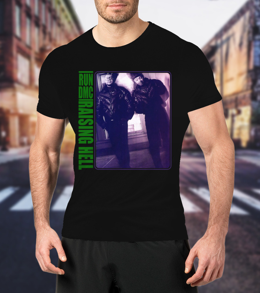 RUN DMC Raising Hell 1986 Iconic Album Cover Image T-Shirt