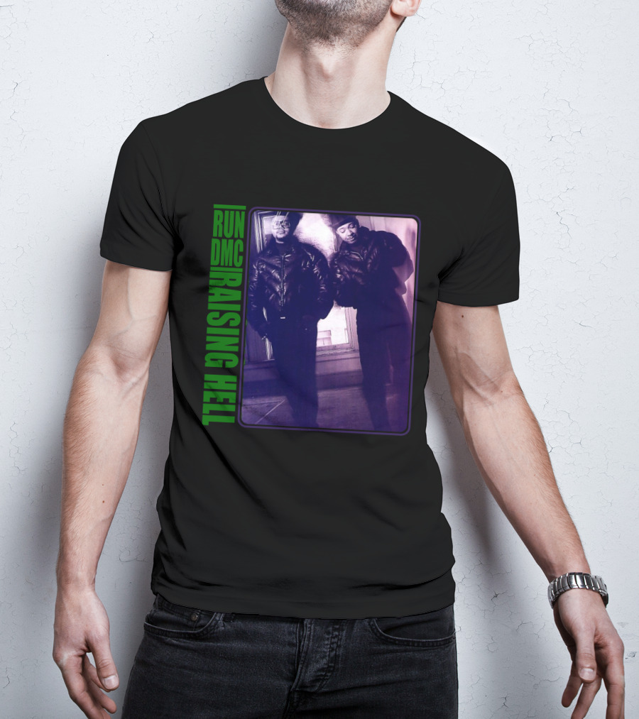 RUN DMC Raising Hell 1986 Iconic Album Cover Image T-Shirt