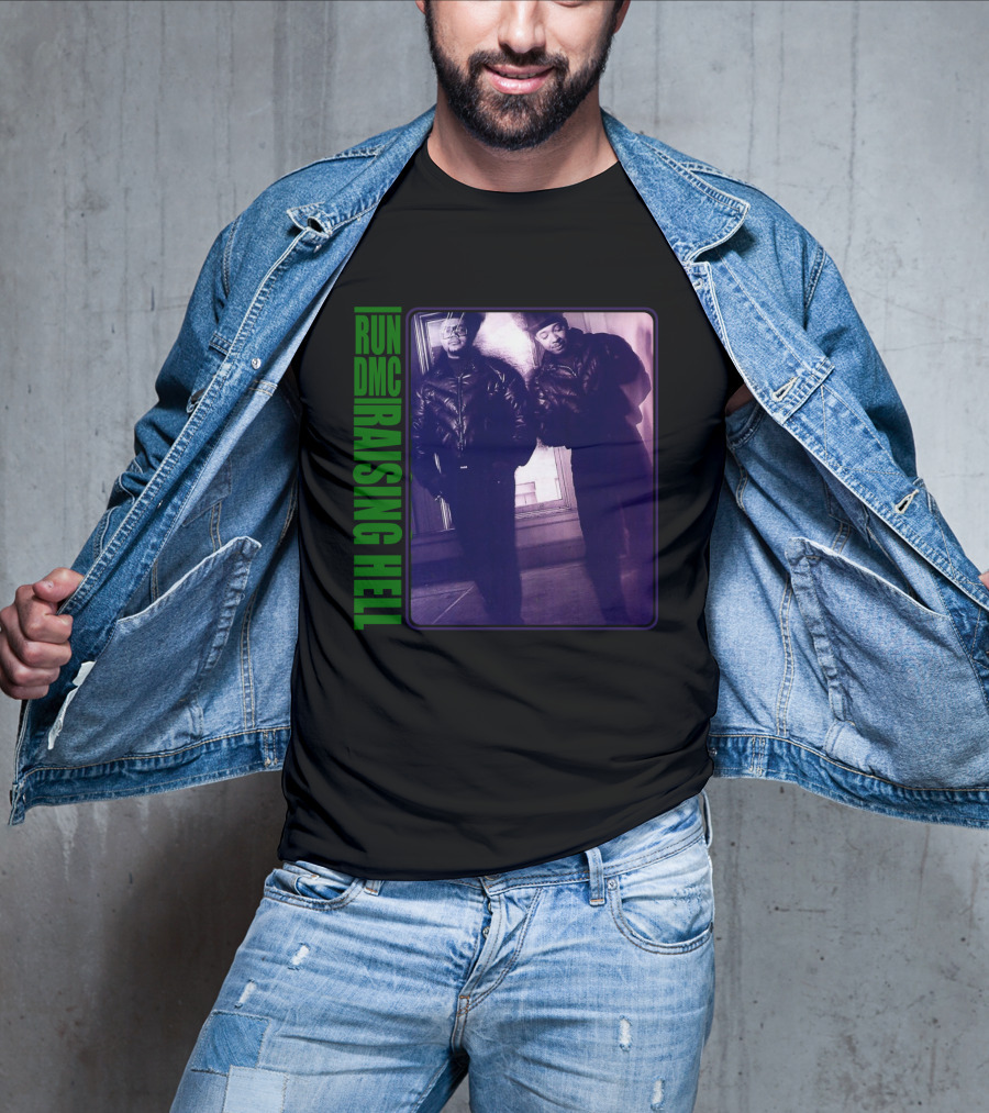 RUN DMC Raising Hell 1986 Iconic Album Cover Image T-Shirt